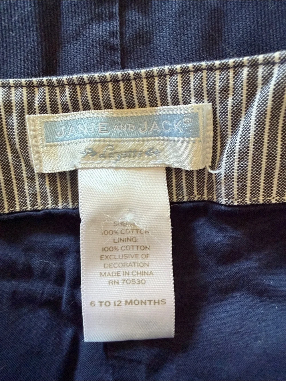 Janie and Jack Overall 6-12 mo Baby Boy Navy Blue